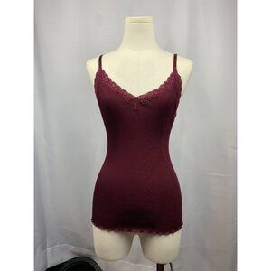 Women’s BCBG Maxazria Maroon Silk TankTop Size M/L